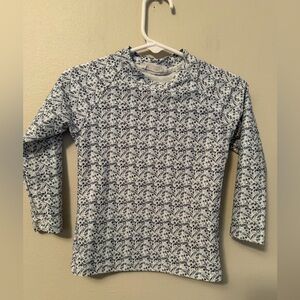 Minnow Blue Floral Long Sleeve Rashguard